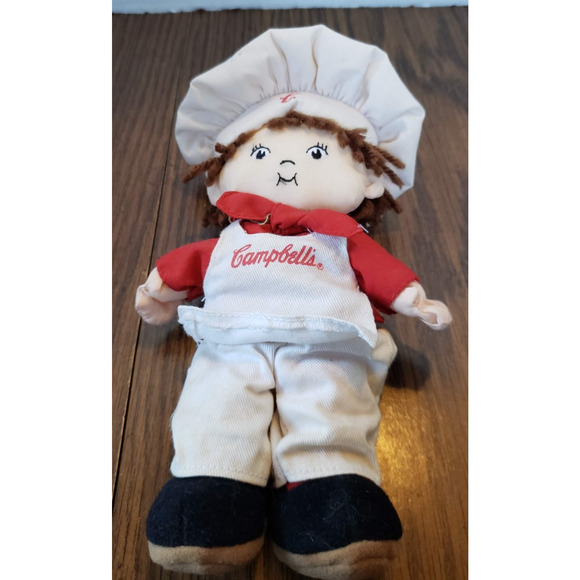 Collectable Campbell's Soup Kids Plush Boy Chef 7” Doll Beanbag Stuffed Vintage - Picture 2 of 3